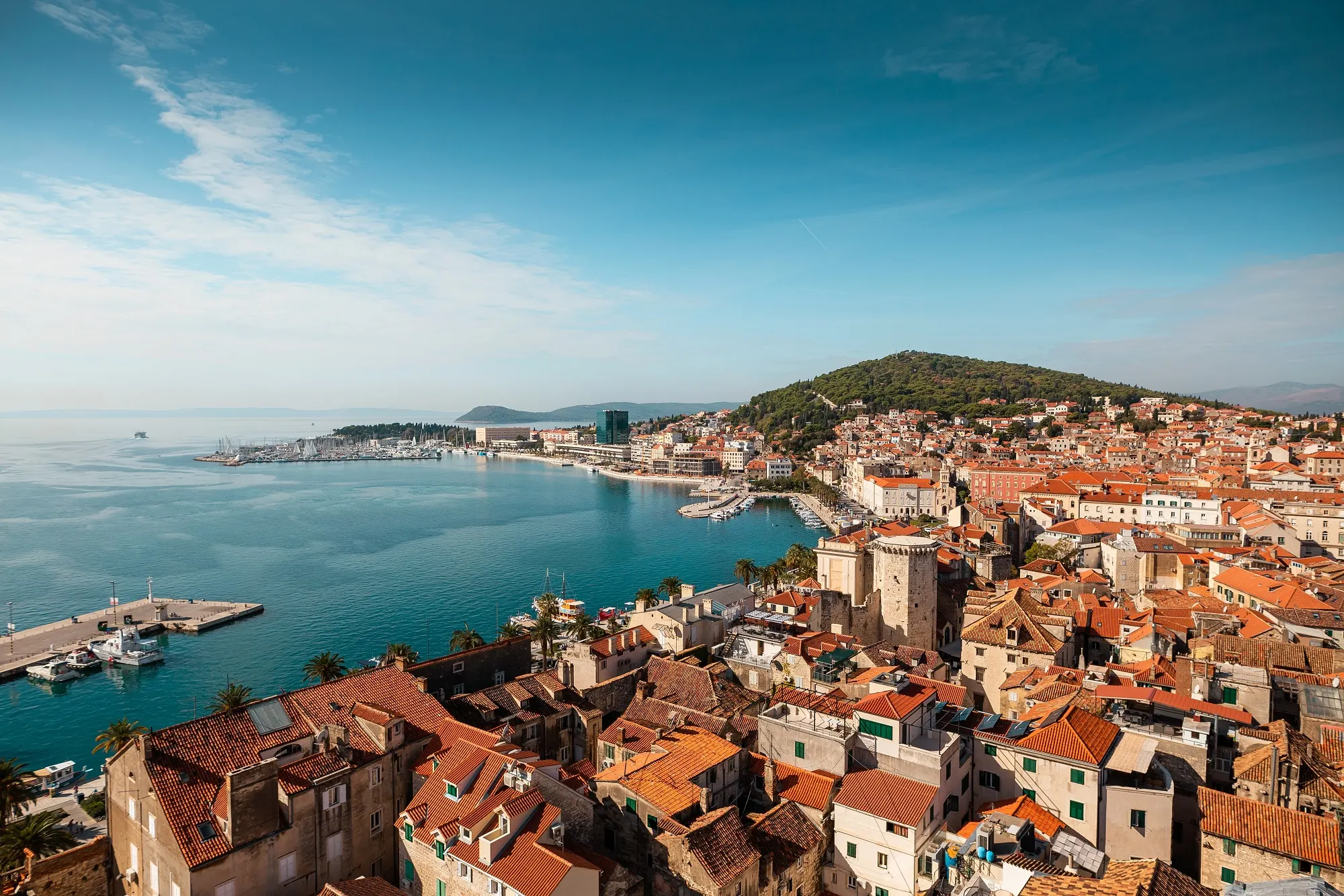 Pohľad na Split a Jadranské more, Chorvátsko